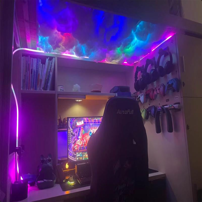 3D Thundercloud LED Cloud Light - Music Sync, Color-Changing, DIY Wall or Ceiling Kit