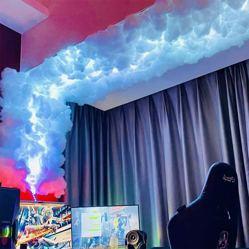 3D Thundercloud LED Cloud Light - Music Sync, Color-Changing, DIY Wall or Ceiling Kit