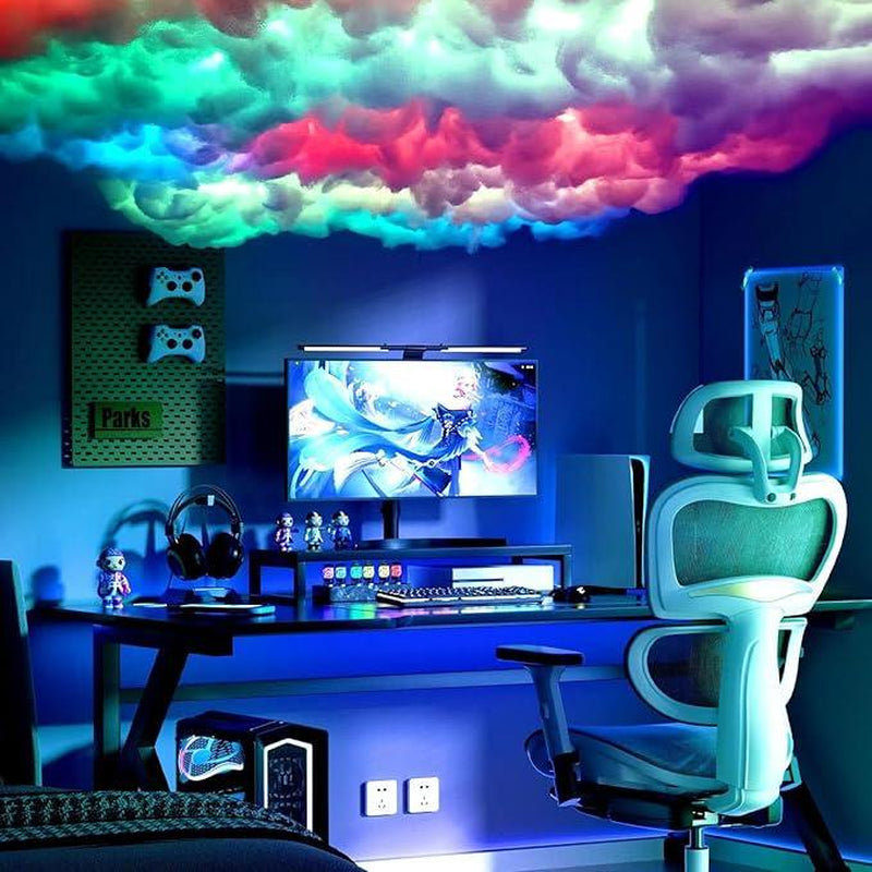 3D Thundercloud LED Cloud Light - Music Sync, Color-Changing, DIY Wall or Ceiling Kit
