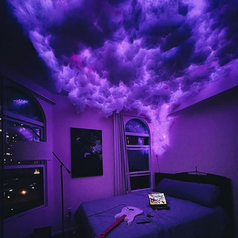 3D Thundercloud LED Cloud Light - Music Sync, Color-Changing, DIY Wall or Ceiling Kit