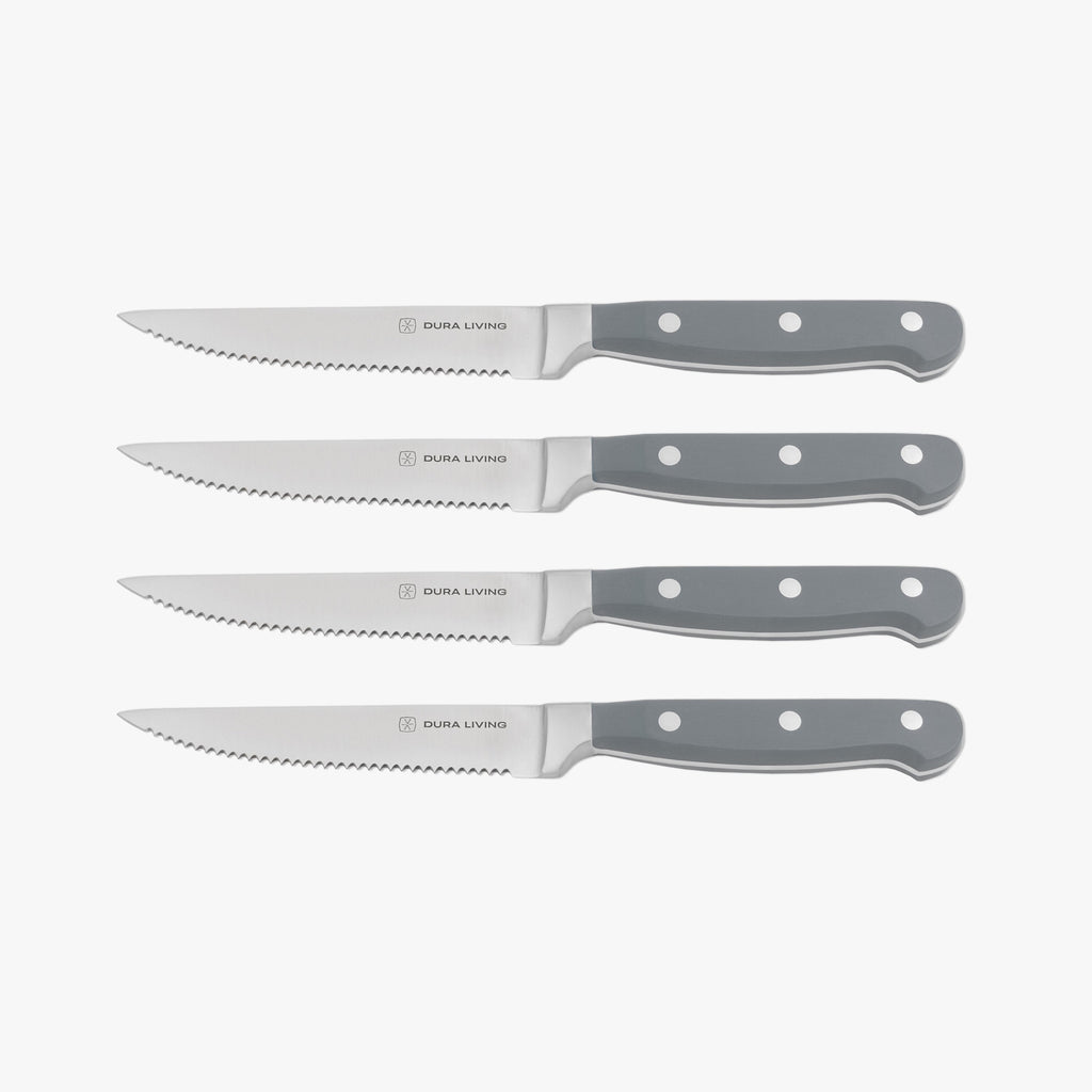 Superior Set of 4 Steak Knives - Gray
