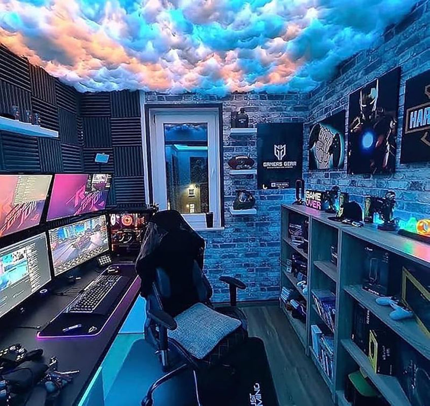 3D Thundercloud LED Cloud Light - Music Sync, Color-Changing, DIY Wall or Ceiling Kit